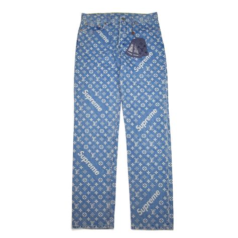 louis vuitton supreme monogram replica jeans|false supreme x louis vuitton.